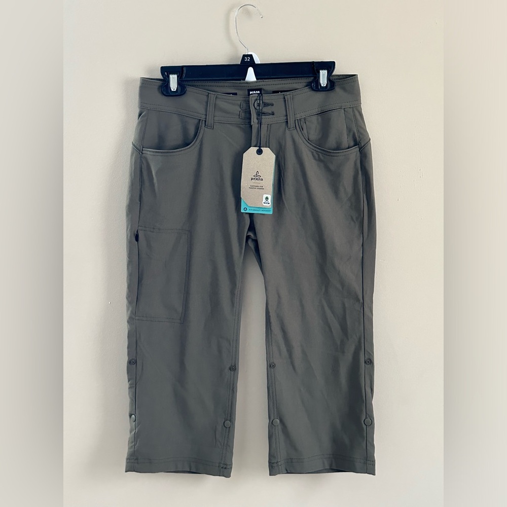 prAna Halle Capri II in Slate Green Standard Fit Outdoor Hiking Size 4 NWT